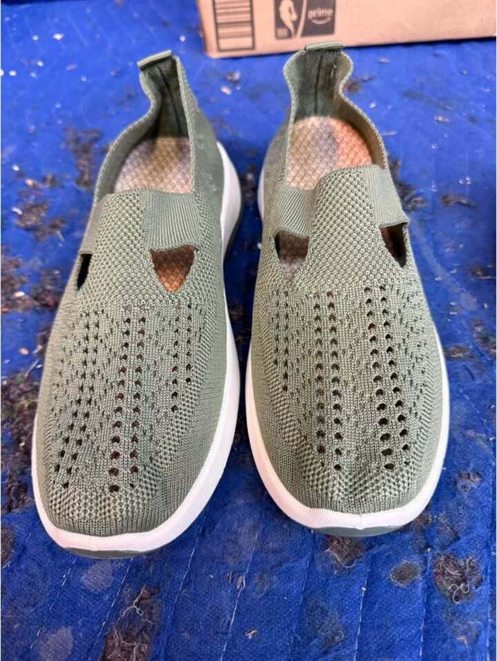 Mesh Slip-on Comfort Shoes Sneakers Size 9 Size 42 Sage Green